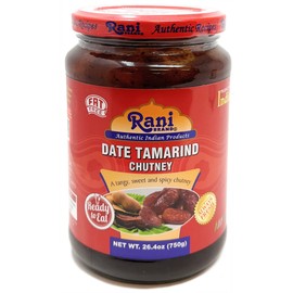 Rani Dates & Tamarind (Imli) Chutney 26.5oz (750g) Glass Jar, Ready to eat, Vegan ~ Gluten Free | NON-GMO | Kosher | No Colors | Indian Origin