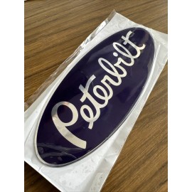 Peterbilt Purple/Silver OEM replacement Peterbilt decal emblem genuine size & fit stick