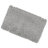 Grey Shaggy Microfibre Bathroom Shower Bath Mat Rug Non-Slip Backing