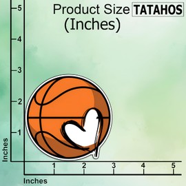 (3Pcs) Large Basketball for Poster Board Stickers Funny Sarcastic Quote Humor Motivational Inspirational Gifts Waterproof Vinyl Decals for Kindle Water Bottle Bumper Car Hard Hat Phone Laptop 3"