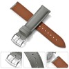 JWNSPA Universal 18/19/20/22mm Quick Release Leather FKM Rubber Watch Band,3-Layer