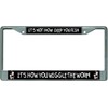 Wiggle Worm Chrome License Plate Frame