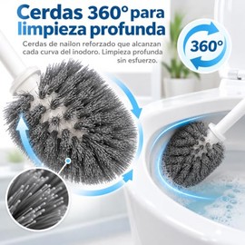 Juego 2 Cepillo para Baño Plegables, Colgante con Base