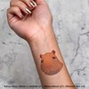 4 x 'Sad Capybara' Temporary Tattoos - Water Resistant, Skin-Safe,
