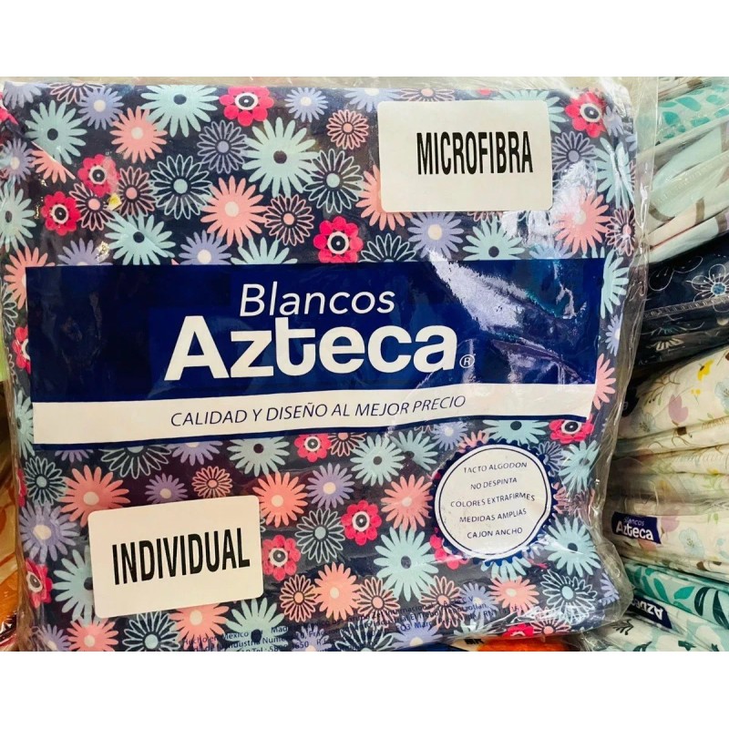 Blancos Azteca 10 Sábanas Individual Microfibra Mayoreo, 38 Cm De