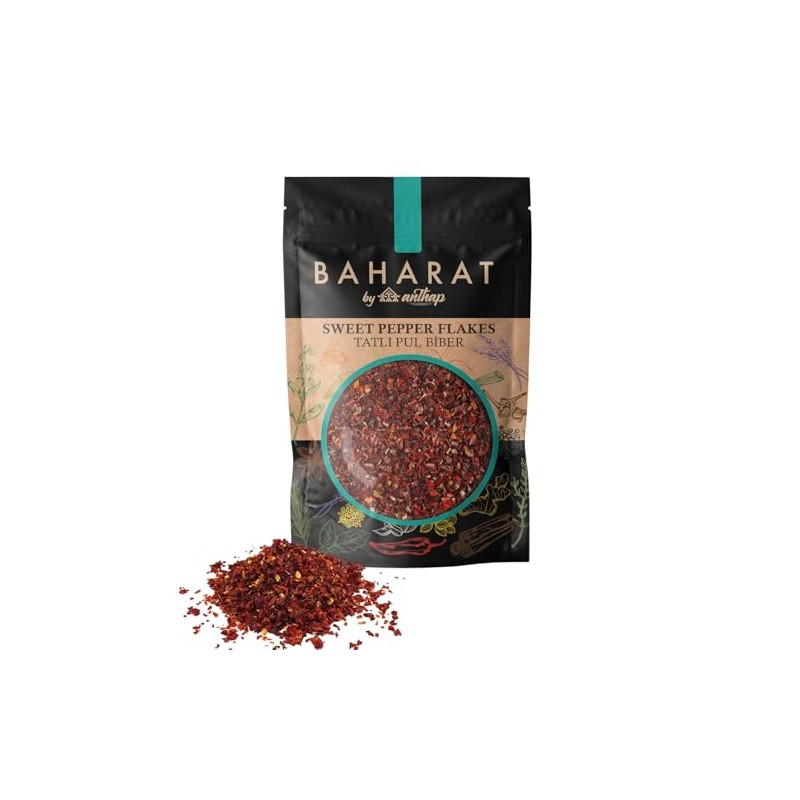 BAHARAT by Anthap Natural Dried Sweet Pepper Flakes, Premium Quality,