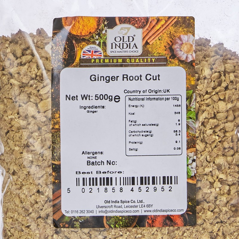 Old India Ginger Root Cut 500g