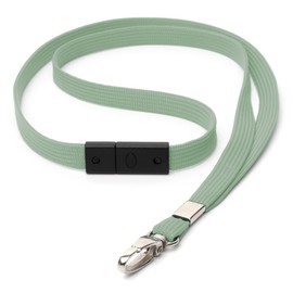 CKB LTD Breakaway Safety Lanyard Neck Strap Swivel Metal Clip for Id Card Holder - Pull Quick Release Design Lanyards Bulk (Sage Green, Pack of 10 pcs)