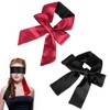 Blindfold Satin Eye Mask+Soft Silky Sleep Mask+Adjustable Comfortable Fit+1 Piece+135x7cm+Travel