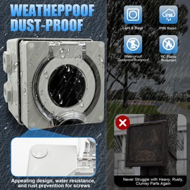 Aweking ETL Listed NEMA L14-30P 30 Amp,125/250 Volt,Plug Connector Outlet Box，Outdoor Weatherproof and dustproof Enclosed Lockable Panel, 3 Pole-4 Wire, Twist Locking