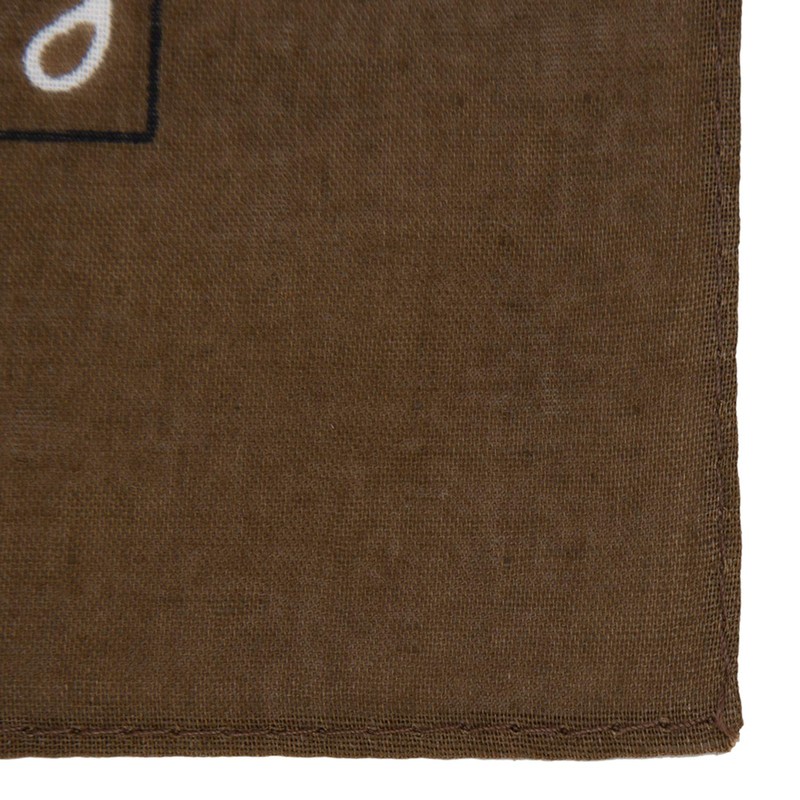 Brown Paisley Bandana - Single Piece 22x22