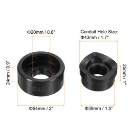 HARFINGTON Conduit Punch and Die 43mm Chrome Steel Manual Knockout Punch Conduit Hole Cutter Set for Hydraulic Knock Out Driver