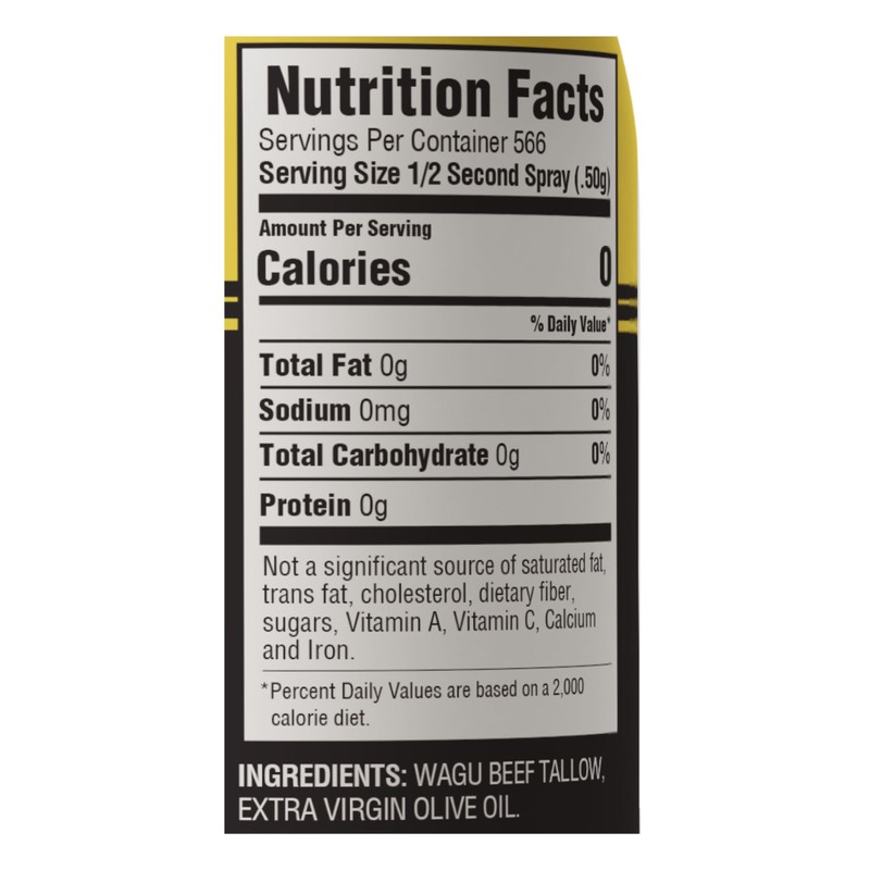 Cornhusker Kitchen Wagyu Beef Tallow Spray Cooking Spray -Gourmet Cooking