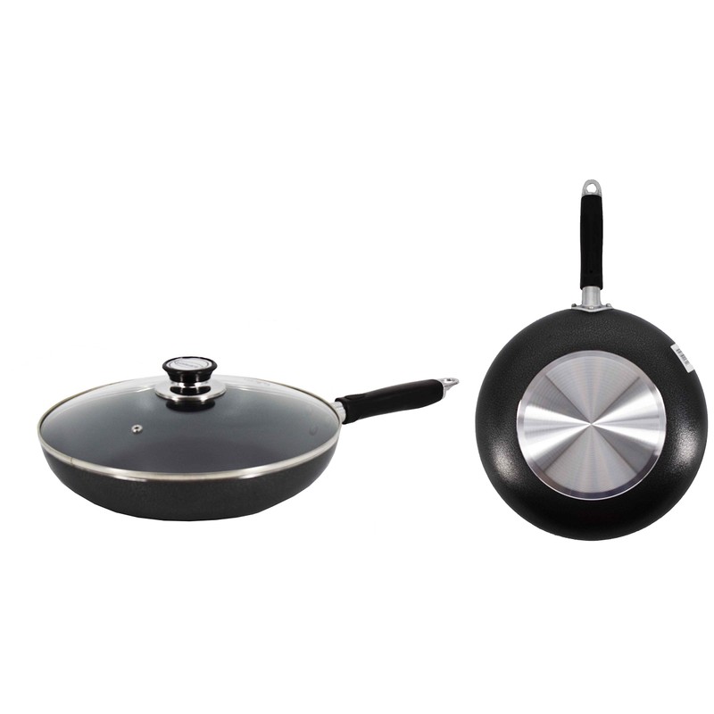 Uniware 10.2 Inch Frying Pan with Tempered Glass Cover, Non-Stick,