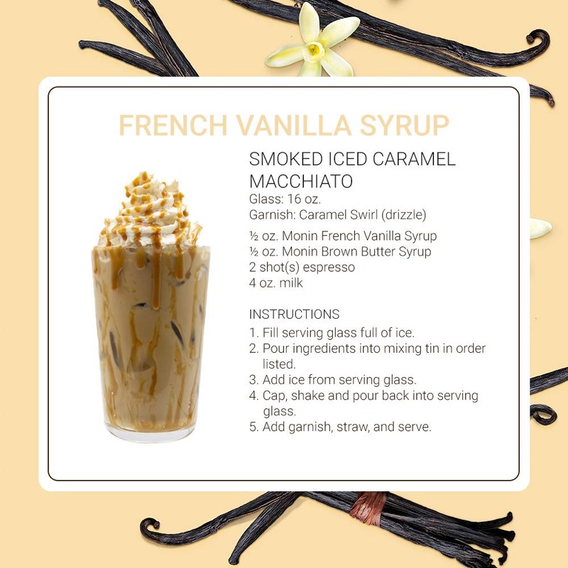 Monin - French Vanilla Syrup with Monin BPA Free Pump,