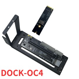 JMT M.2 M-Key to PCIE 4.0X4 External Graphics Card Stand Bracket Compatible with Oculink/M.2 NVMe Laptop eGPU?GDP Handhelds (Dock-OC4)