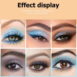 CAKAILA 9 Colors Blue Grey Highly Pigmented Colorful Eyeshadow Palette,Matte Shimmer Navy Blue Sky Blue Grey Eye Shadow Makeup Palettes,Long Lasting Waterproof Eye Makeup Palette