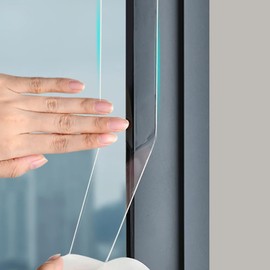 Krilira Transparent Window Weather Sealing Tape, Weather Stripping, No Residue Window Insulation Caulk Tape (2In x 32.8Ft)