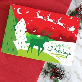 Christmas Small Snack Box ( 31 Piece Variety Gift Basket Care Package ) Chips, Candy, Peanuts, Popcorn, Cookies, Gummy Snacks, Chocolates and More - The Care Crate Co.