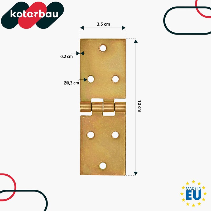 KOTARBAU Box Hinge 100 x 35 mm Pack of 10