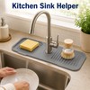 Silicone Faucet Splash Guard for Sink - Self-Draining Countertop Mat