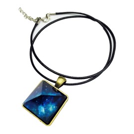 Power Stone Pendant Necklace Luminous Stone Luminous Crystal Necklace Mystical Pyramid Shape Fashion Jewelry