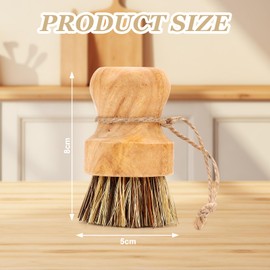 Mushroom Brush, Pack of 3 Dishwashing Brush, Wooden Mushroom Brush, Vegetable Brush, Kitchen Sink, Kitchen Brush for Dishes, Pots, Pans Environmentally Friendly
