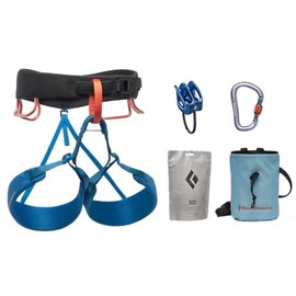Black Diamond Mens Momentum Rock Climbing Harness - Complete ATC-XP Package, Kingfisher 24, Large, BD6500070000LG_1