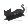 Cabilock Cat Shaped Wooden Wall Shelf for Crystal Display, Black
