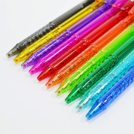 Color Ballpoint Pen, 10 Colors, Retractable