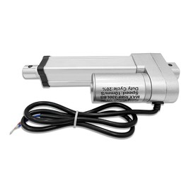 Aflle Racing 4" Inch (100mm) Stroke 12V Silent Electric Linear Actuator 330lbs (1500N) Load Capacity 10mm/s IP55 Waterproof Silver Aluminum