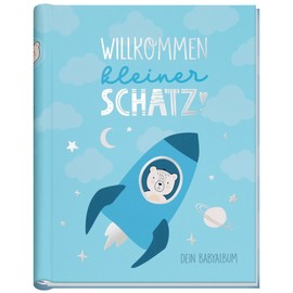 Baby Album [Little Rocket] Baby Diary for Pregnancy and the First Year | Memory Album for Birth | Welcome Little Treasure! | Sustainable & Climate Friendly
