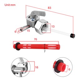 FLYPIG Fuel Valve Petcock Gas Fuel Tank Switch Shut Off Valve M14*1 for 50cc 70cc 90cc 110cc 125cc 150cc 250cc Honda Z50 Z50R XR75 XL75 XR80 XR100 XR185 XR200 CB125 Dirt Bike ATV Scoote 4 wheeler