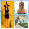 Daifunli 3 Pcs Halloween Mermaid Costume Women Pearl Waist Chain