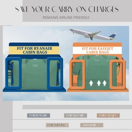 Convertible Cabin Bag for Ryanair 40x20x25 Expandable for Easyjet 45x36x20 Travel Hand Luggage Airplane Underseat Carry on Bag Weekend Overnight Bag for Women Men