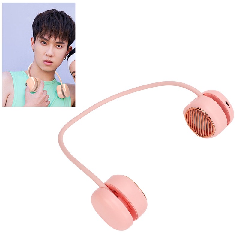 Portable Neck Fan LCD Digital Display Usb Charging 5 Speed