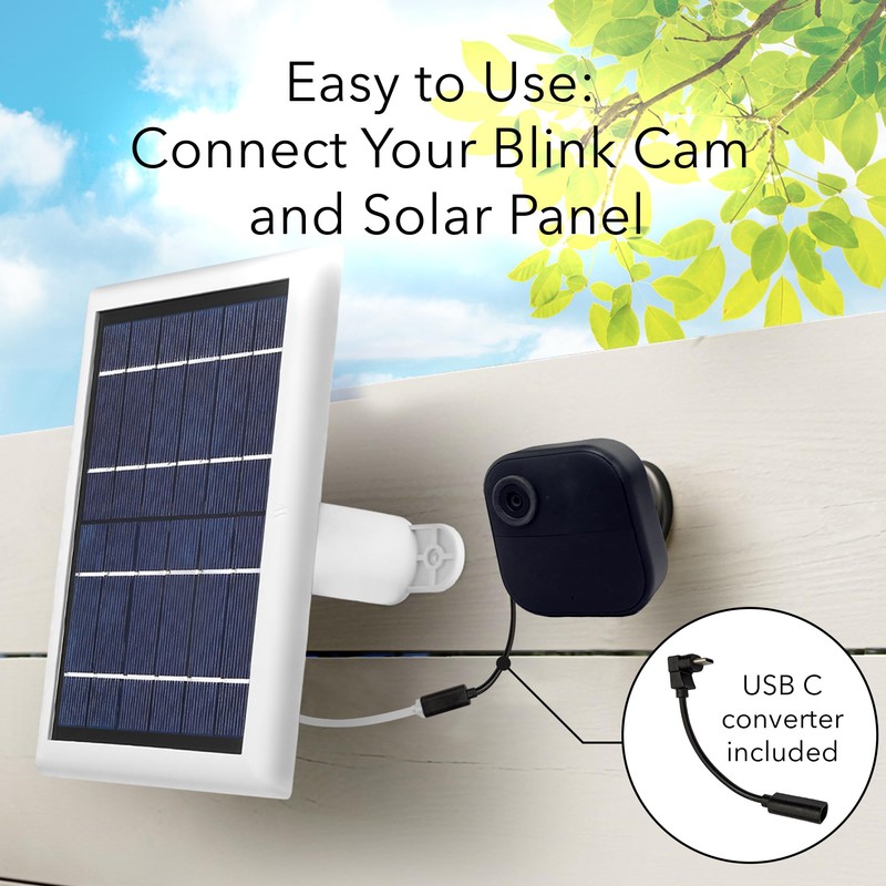 Wasserstein Solar Panel with Internal Battery - Compatible with Blink
