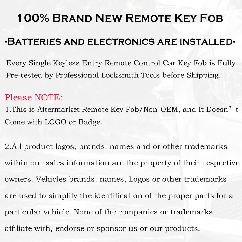 SUPALAND Key Fob Replacement Fits for Chevy Cruze Equinox Camaro