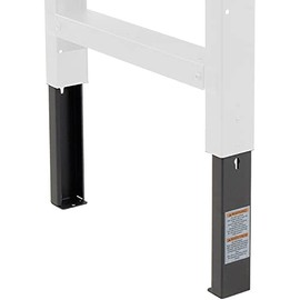 Global Industrial Height Adjustable Leg Extender Kit, 35-1/2" to 43", 2/Pk, Black