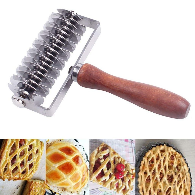 Kitchen Baking Dough Cookie Pie Pizza Pastry Lattice Roller Cutter
