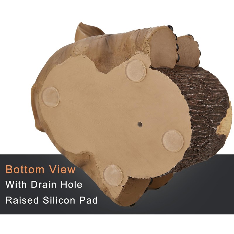 Elephant Toilet Brush and Holder Set - Space Saving, Deep