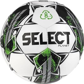 SELECT Planet Eco-Friendly Soccer Ball, White/Green V23, Size 5