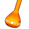 Eisco Amber Volumetric Flask, 50mL - Class A - Borosilicate