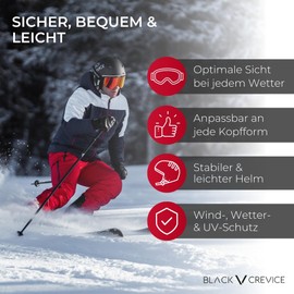 Black Crevice Sölden Ski Helmet with Visor, White Carbon Matte/Black, S (51-54)