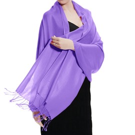TZ Promise Women's Pashmina Shawls and Wraps for Evening Dress Soft Wedding Bridal Winter Warm Long Large Scarves (Violet)
