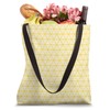 Cute Ditsy Geometric Triangle Pattern Pastel Yellow Tote Bag