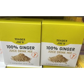 Trader Joe's 2 Pack Trader Joe's 100% Natural Ginger Drink Mix 14 - 0.5oz (15g) Packets
