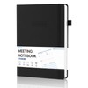 WEMATE Hardcover Meeting Notebook, B5 Work Planner Notebook With Action