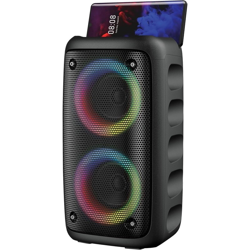 heysound 2 x 3-inch Portable Bluetooth Speaker, TWS, LED Lights,