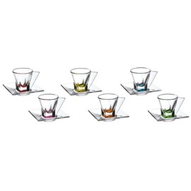 Fusion Crystal Multicolor Espresso Set